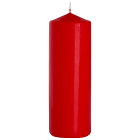 6x Pillar Candle 80x250mm - Vermelho
