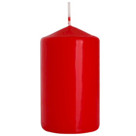 6x Pillar Candle 60x100mm - Vermelho