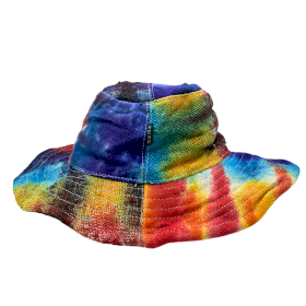 3x Chapéu de Cânhamo e Algodão Boho Festival - Tiedye