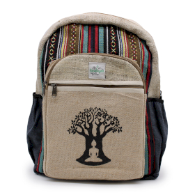 Mochila Grande de Cânhamo - Design Bohdi Tree