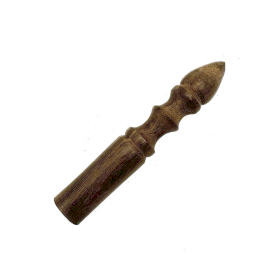 Bastão de madeira - 12cm - Cabo em forma - sem couro