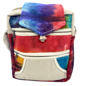 Bolsa de Messegner de Cânhamo Tiedye 2 Zip & Flop