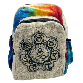 Mochila Média de Cânhamo Tiedye - 7 Chakra