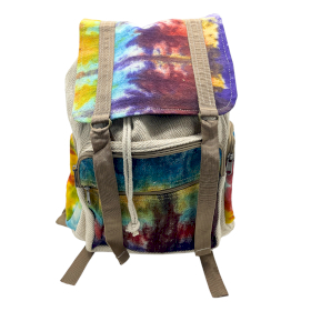 Mochila quadrada grande de cânhamo Tiedye