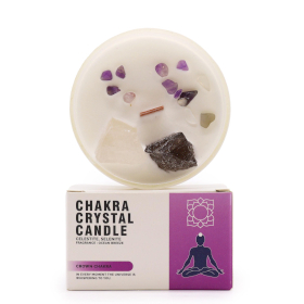 Velas de Cristal de Chakra - Chakra da Coroa