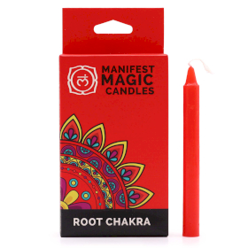 3x Velas de Manifesto Mágico (embalagem de 12) - Vermelho - Chakra da Raiz