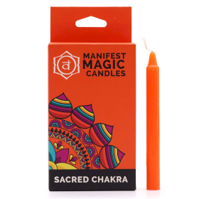 3x Velas Mágicas (pack de 12) - Laranja - Chakra Sagrado