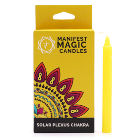 3x Velas Mágicas do Manifesto (embalagem com 12) - Amarelo - Chakra do Plexo Solar