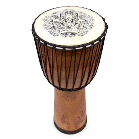 Tambor de djembe de topo largo feito à mão - 50cm