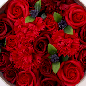 Caixa Redonda - Rosas Vermelhas Clássicas
