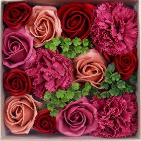 Caixa Quadrada - Rosas Vintage