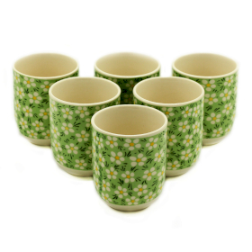6x Chávenas de Chá de Ervas - Verde Daisey