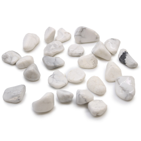 24x Pedras Africanas Pequenas - Howlite Branca - Magnesite