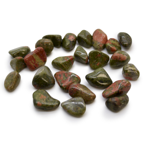 24x Pedras Africanas Pequenas - Unakite