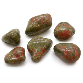 6x Pedras Africanas Grandes- Unakite