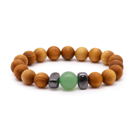 3x Pulseira em Cedro - Chakra Sacral - Cornalina