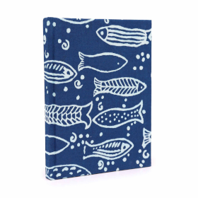 Cadernos com Encadernação de Algodão 20x15cm - 96 Páginas - Peixe Indigo