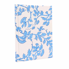 Cadernos com Encadernação de Algodão 20x15cm - 96 Páginas - Floral Azul