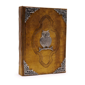 Livro Bronzeado Café - Coruja de Zinco - 200 páginas com bordas decalcadas - 26x18cm