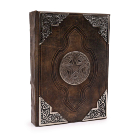 Livro Bronzeado Castanho - Pentágono de Zinco - 200 páginas com bordas decalcadas - 26x18cm