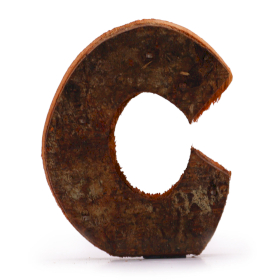 12x Letra de casca rústica - 