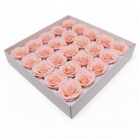25x Flores de Sabão Artesanal Grandes (7 Camadas) Rosas Vintage - Rosa Blush