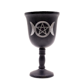 Cálice Ritual de Ferro - Lua Tripla - 20x11cm