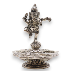 2x Porta-Incenso Ganesha Dançante 14x10cm
