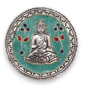 6x Porta-Incenso Buda Verde 10cm
