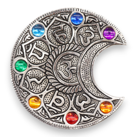 6x Porta-Incenso Lua dos 7 Chakras 11,5 cm