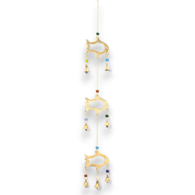 4x Sinos Indianos - Peixe - 7 Sinos - 8.5x54cm