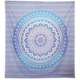 Tapeçaria de Parede / Pareo - Mandala Umrao - Azul