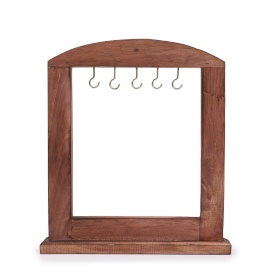 Suporte Pequeno para Pendurar - Madeira Escura (30x25cm)