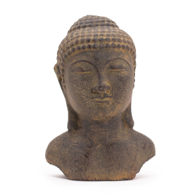 Cabeça de Buda da Tranquilidade - Cinzento