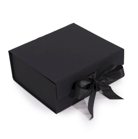 3x Caixas de Presentes - Quadrado Médio (20x18,2x8cm) - Preto