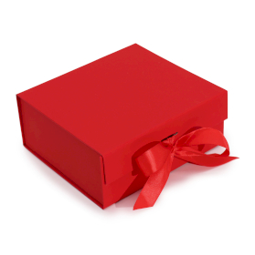 3x Caixas de Presentes - Quadrado Médio (20x18,2x8cm) - Vermelho
