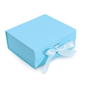 3x Caixas de Presentes - Quadrado Médio (20x18,2x8cm) - Azul