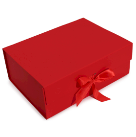 3x Caixa de Presentes - Extra Grande (33x25x12cm) - Vermelho