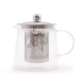 Bule com Infusor de Vidro - Forma de Frasco - 350ml