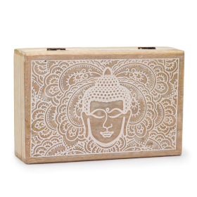 Caixa Retangular Grande 21,5x14x6,3cm - Cara de Buda Branco
