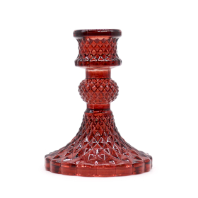 3x Castiçal Vintage para Jantar - Vermelho Vampiro