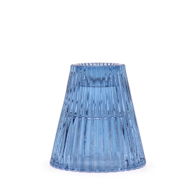 3x Suporte Reversível para Vela de Jantar / Vela de Chá - Azul Real