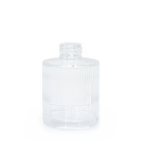6x Garrafas Difusoras Redondas com Relevo 150ml (Pescoço de 28mm) - Transparente