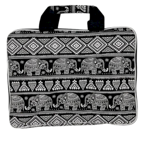 Bolsa Acolchoada para Portátil (Motivo Elefantes) – 33x24x3cm