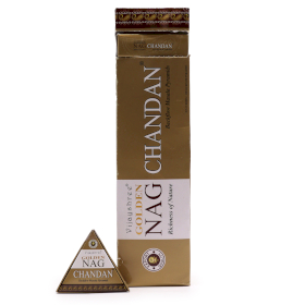 12x Incensos Jumbo Golden Nag 42g - Cones de Fluxo Reverso Sândalo
