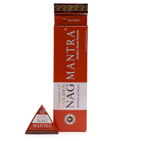 12x Incensos Jumbo Golden Nag 42g - Cones de Fluxo Reverso Mantra