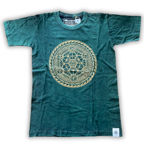 T-shirt Pequena Efeito Lavagem - Chakra - Verde