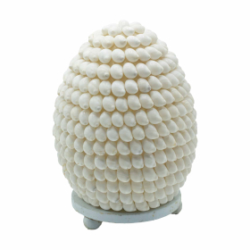 Candeeiro Boho de Conchas Pequenas do Mar - Ovalado - 15cm