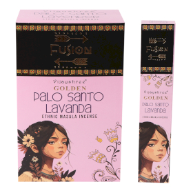 12x Varas de Palo Santo Dourado e Lavanda 15g