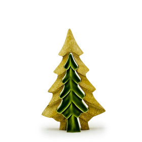 Decoração de Madeira Árvore Pequena Dentro de Árvore – 15x10 cm
